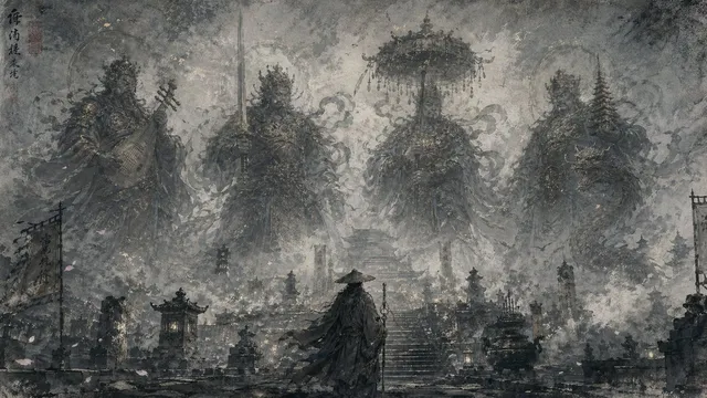 Eastern Ink Fantasy Illustration