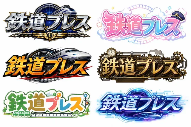 Sechs japanische Zug-Logo-Variationen