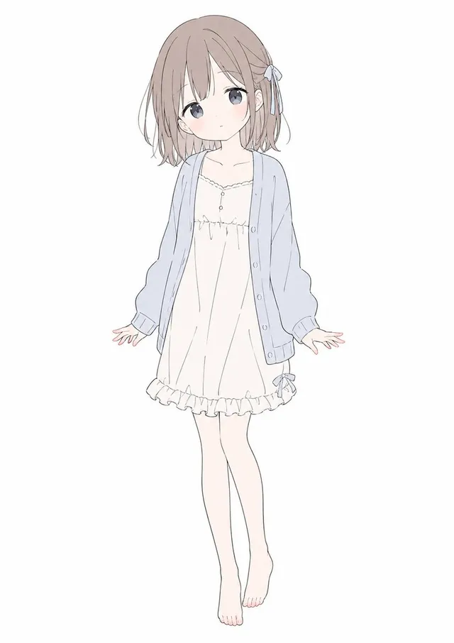 ソフトパステルアニメガール全身
