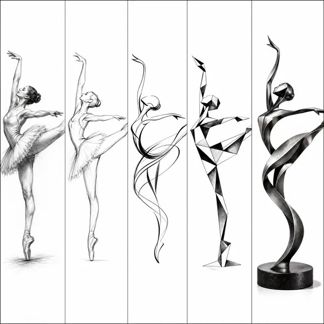 Artistic Progression Ballerina Sculpture