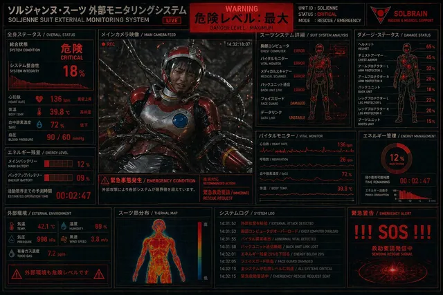 Critical Rescue Suit Monitoring HUD
