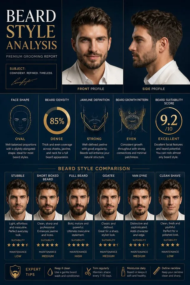 Beard Style Analysis Poster