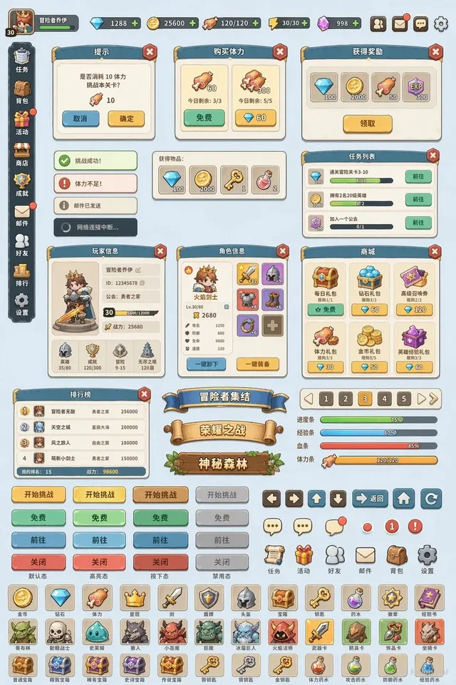 Game UI Component Library Expansion
