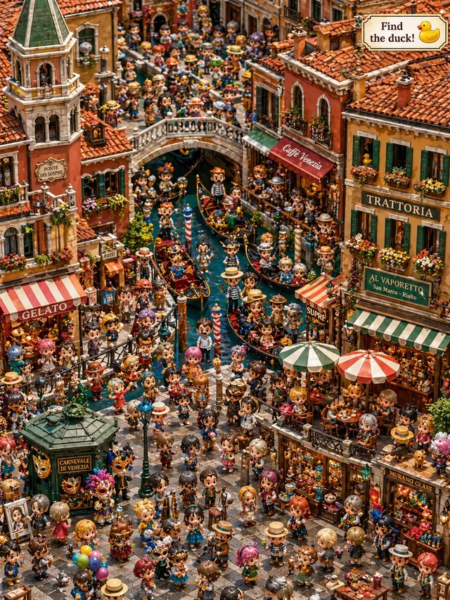 Anatra Nascosta a Venezia Chibi