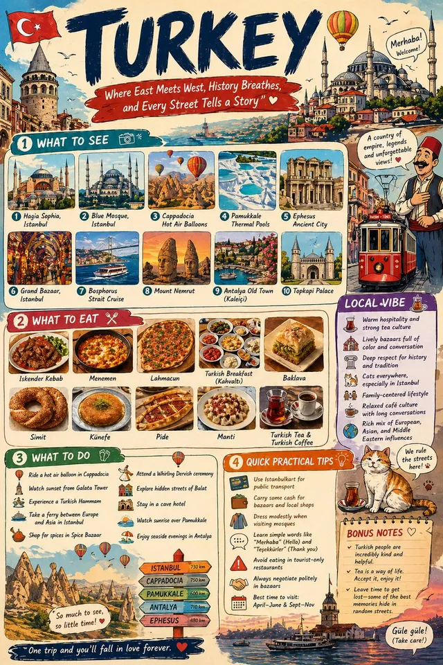 Infografik-Reiseführer-Poster