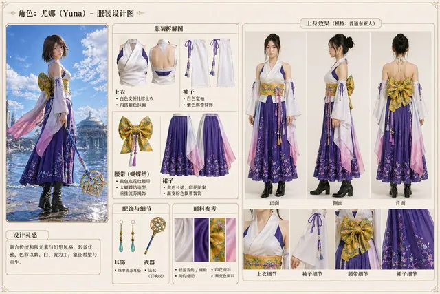 動漫角色服裝解構