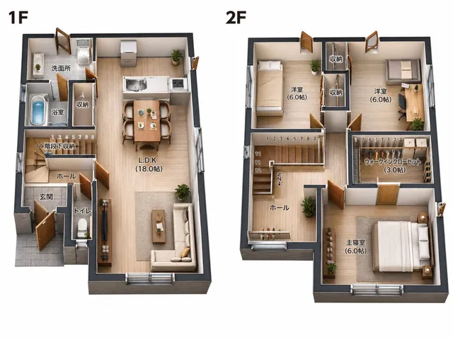 2D Floor Plan to 3D Real Estate Render