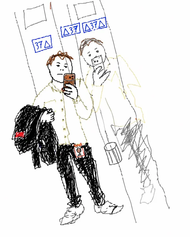 Turn Elevator Selfie Into Doodle