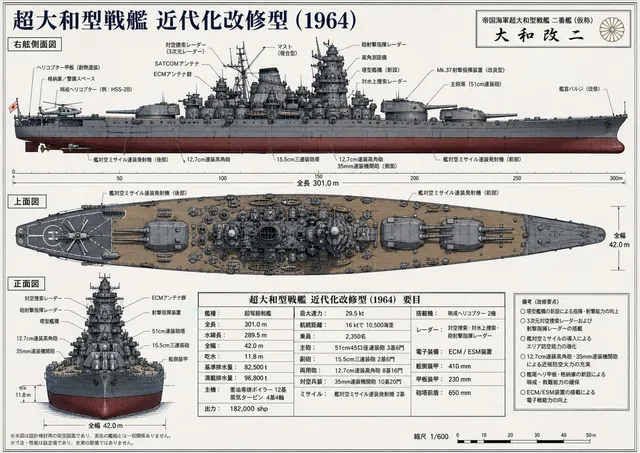 日本の戦艦近代化ブループリント