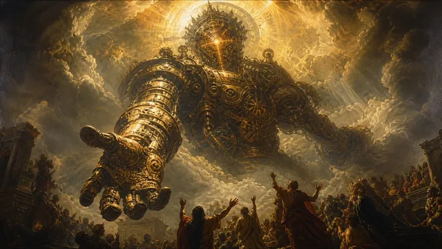Clockwork Titan Baroque Painting
