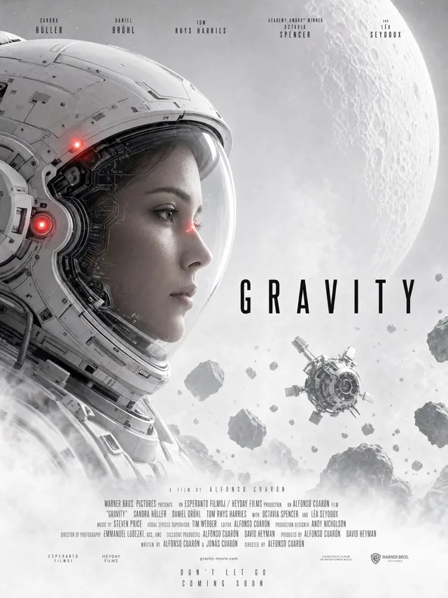 Gravity-Style Space Movie Poster