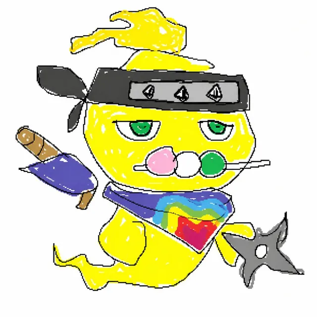 下手な落書き""ゴールド""""忍者ゴースト"