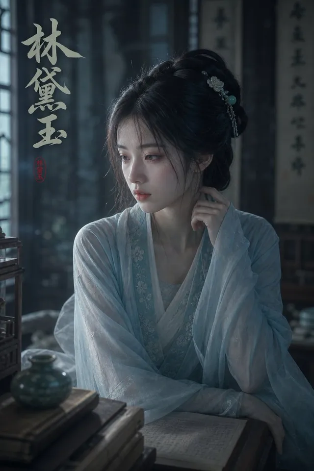 Melancholic Lin Daiyu Portrait