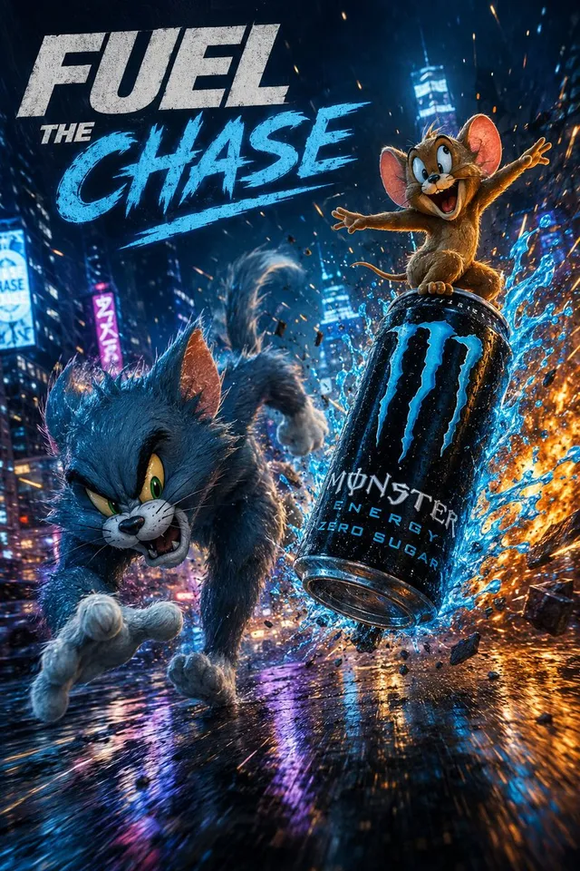 Futuristic Energy Drink Ad Poster