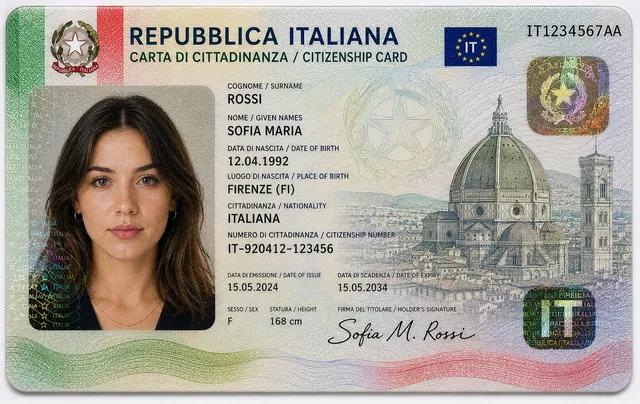 Realistic Identity Card Macro Photography