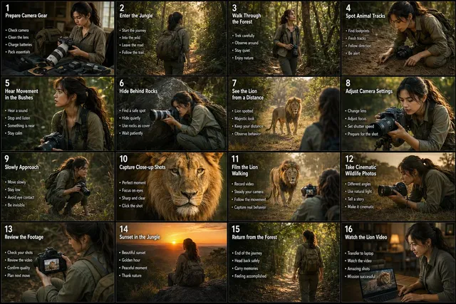 Wildlife Photographer Adventure Storyboard
