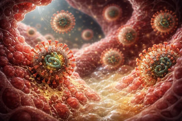 Scène microscopique effrayante du Hantavirus