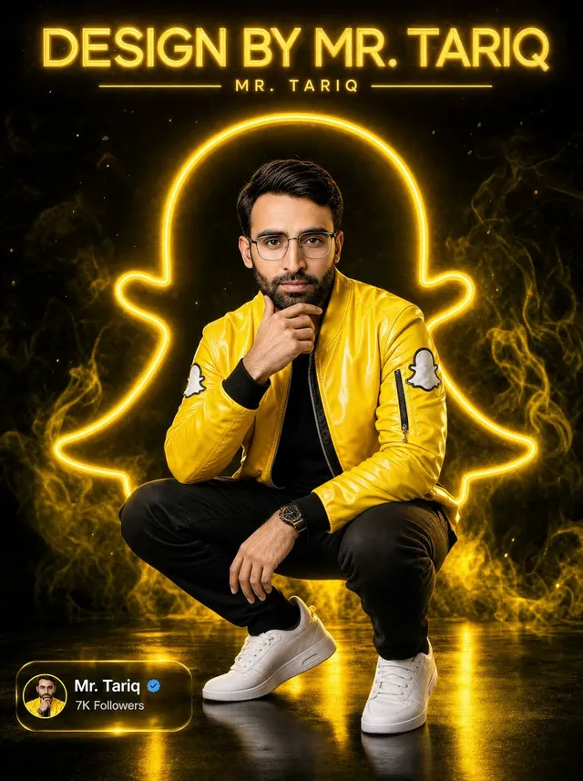 Neon Snapchat Portrait Poster