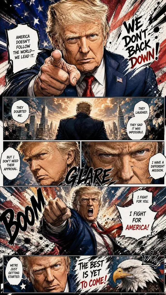 Dynamic Manga Page Illustration