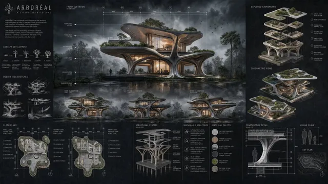 Arboreal Architecture Presentation Board