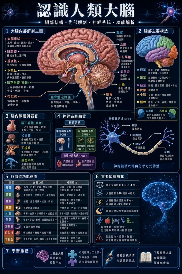 중국어 전통 인체 뇌 인포그래픽
