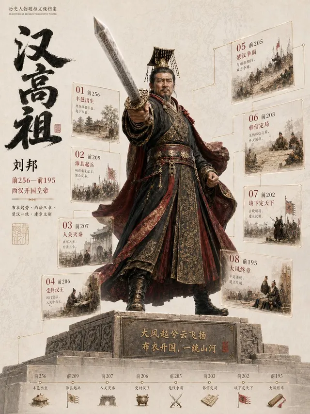 3D Historical Biography Poster Template