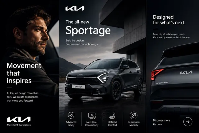 Kia Sportage Triptych Ad
