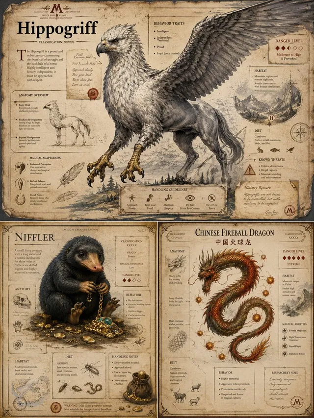 Lempengan Bestiary Makhluk Ajaib