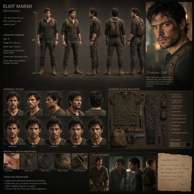 Realistic Character Design Board