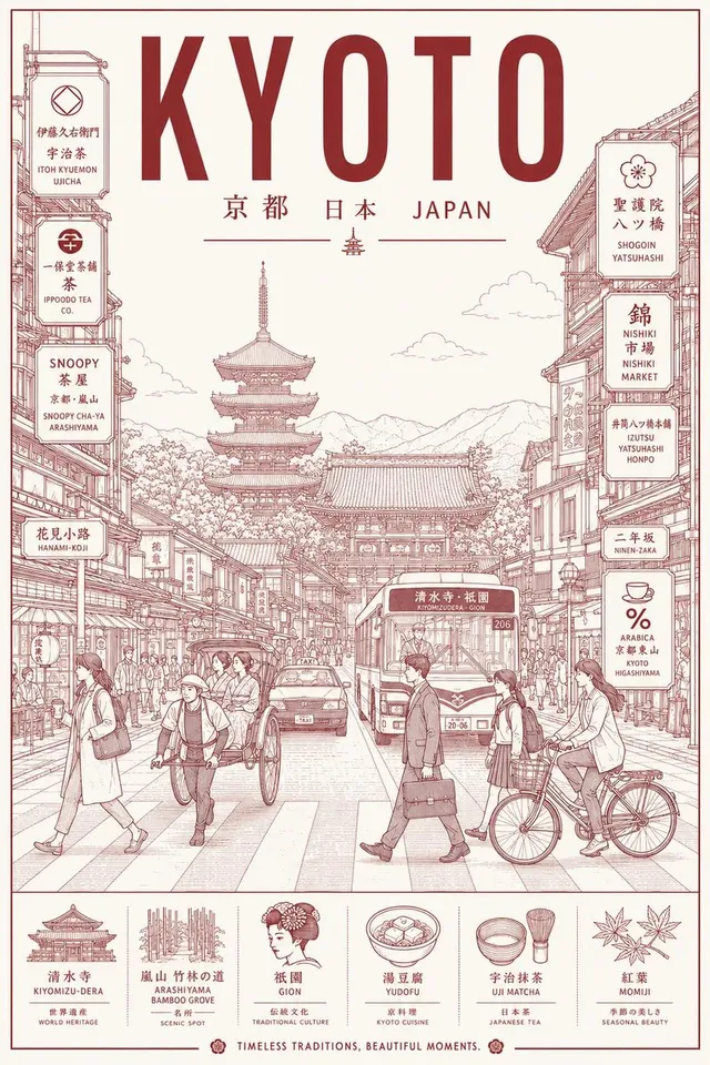 Minimalist Line Art Travel Poster