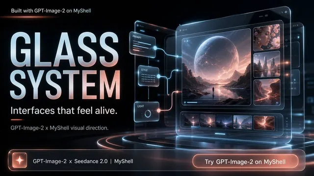 Futuristic Glass UI Product Banner