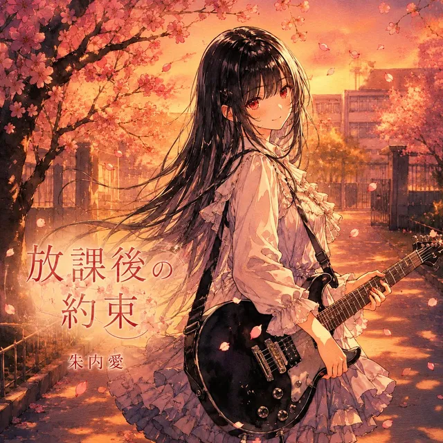 Anime Kirschblüten Rockalbum-Cover
