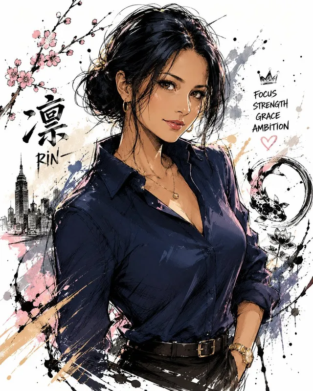Japanese Ink Illustration Style