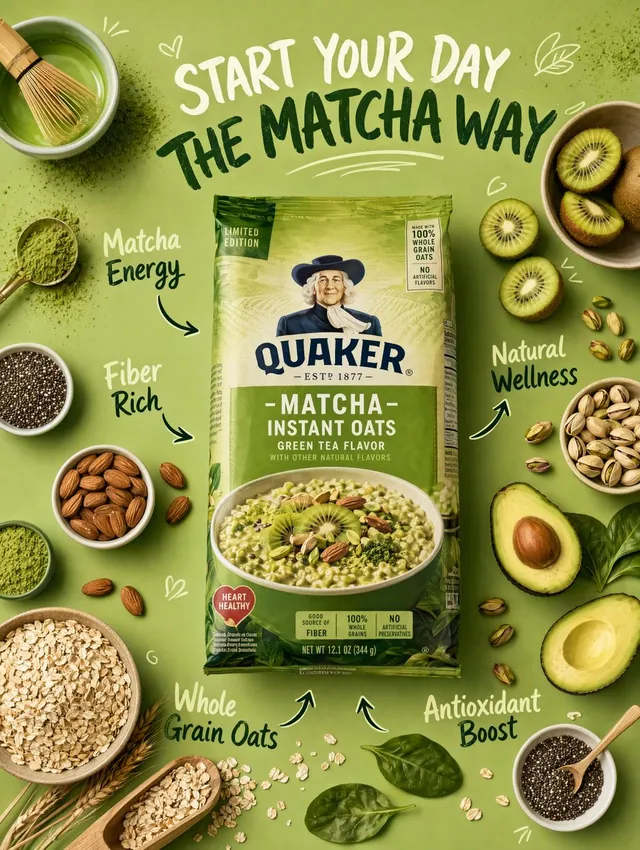 Healthy Breakfast Flat-Lay Ad Poster