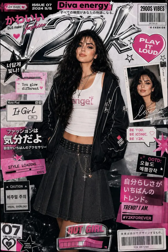 Y2K Tarzı K-Fashion Poster