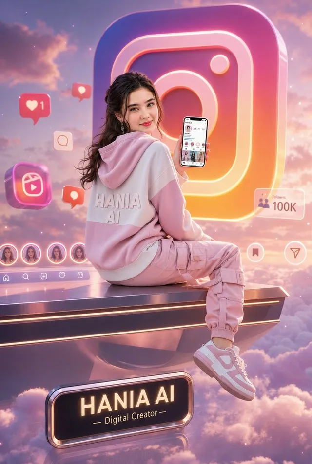 Uçan Instagram İçerik Üreticisi Portresi