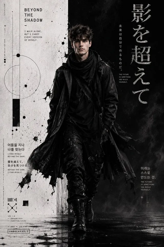 Cyber-Grunge Techwear Mode Poster