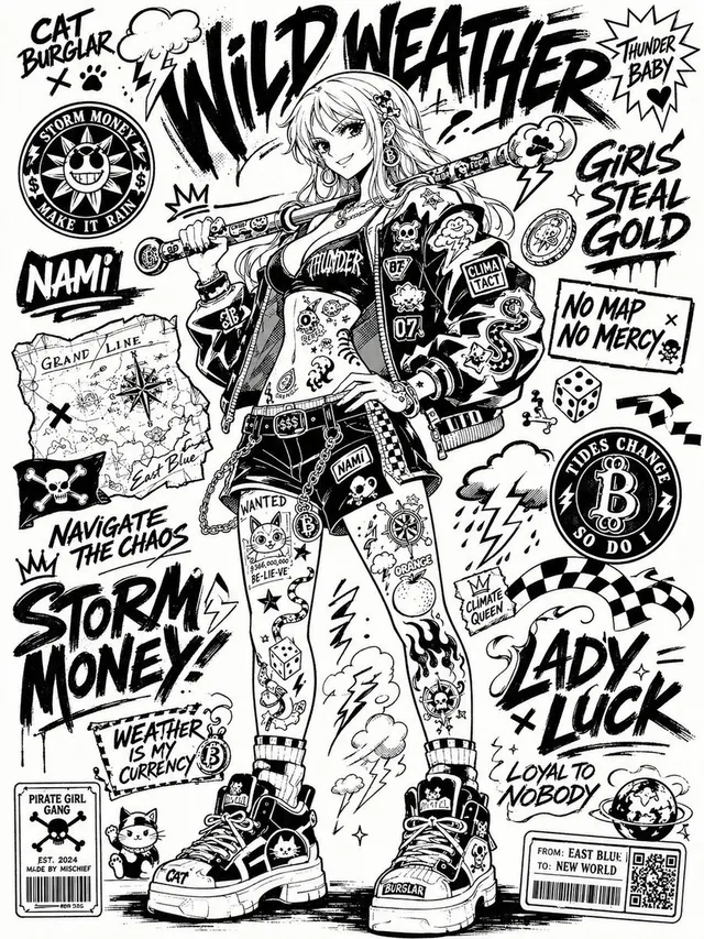 Monochrome Sticker-Bomb Poster