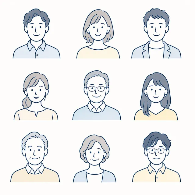 Minimalist Corporate Portrait Sprite Sheet
