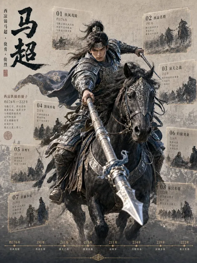 Ma Chao Historical Cavalry Timeline Poster