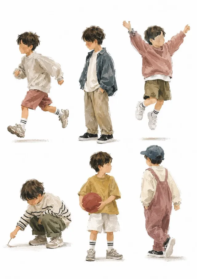 ペインターリー少年 ファッションキャラクタシート