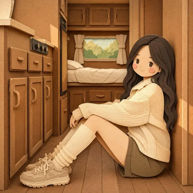 Layered Paper-Cut Diorama Illustration