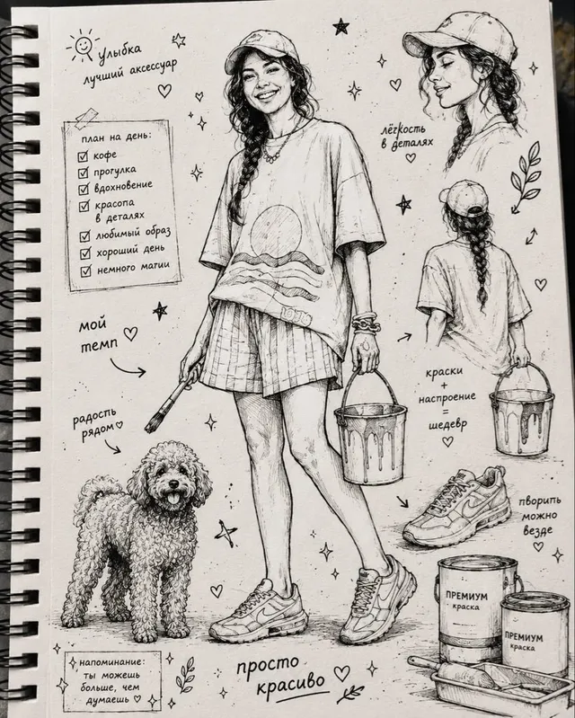 Ink Sketchbook Zine Illustration