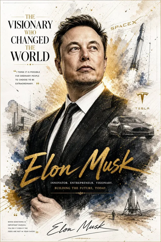 Luxury Business Leader Ink Portrait