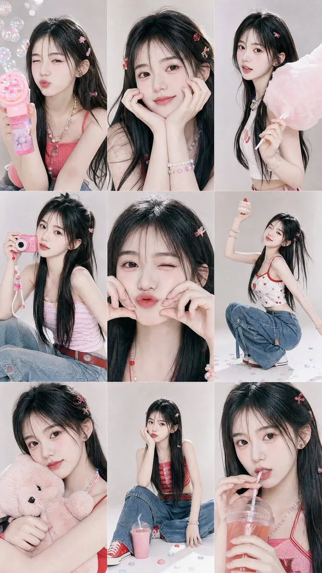 Y2K Korean Girl Collage Editorial