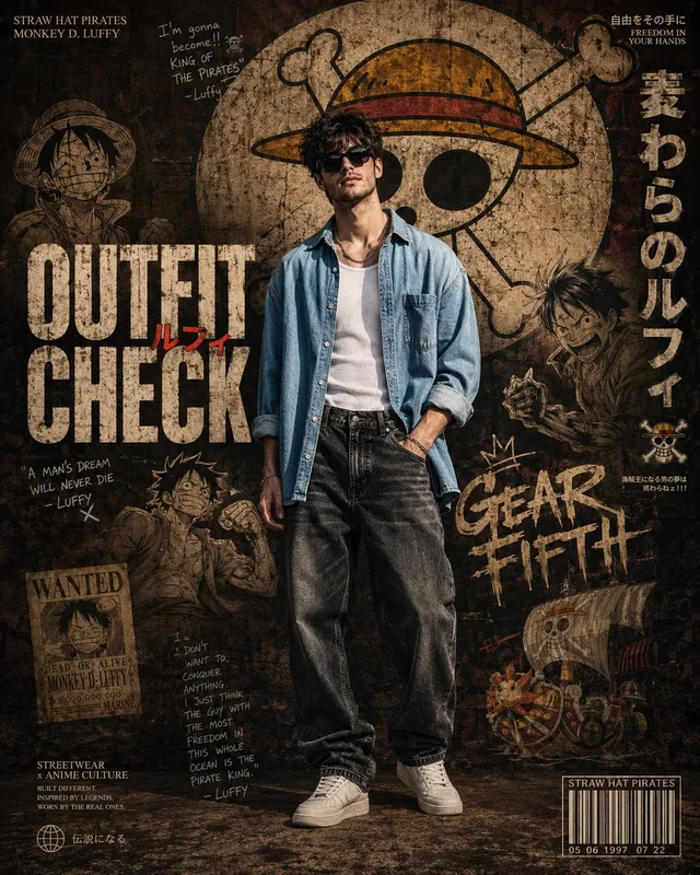 Anime Streetwear Poster Design