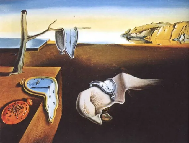 Surreal Melting Clocks Desert
