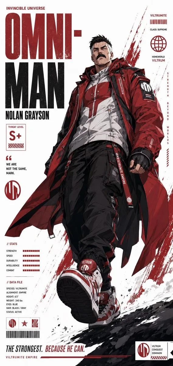 Futuristic Anime Superhero Techwear Poster
