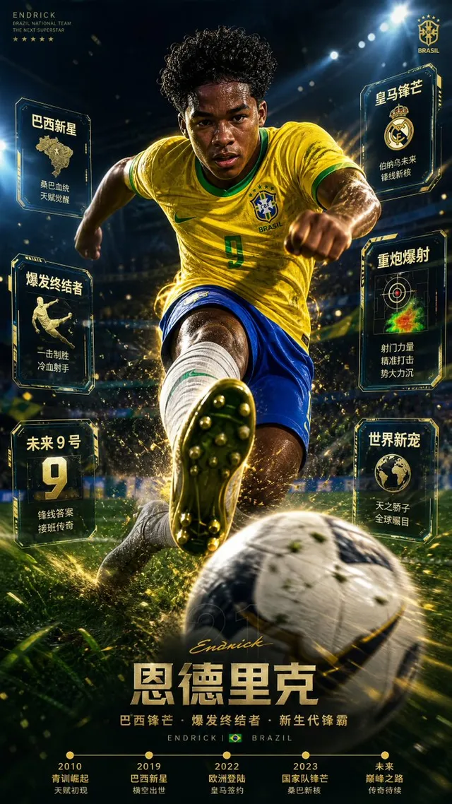 Poster Profil Bintang Sepak Bola Terobosan