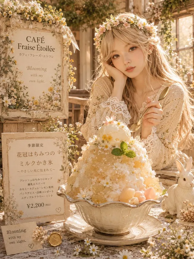 Dreamy Flower Crown Shaved Ice Café